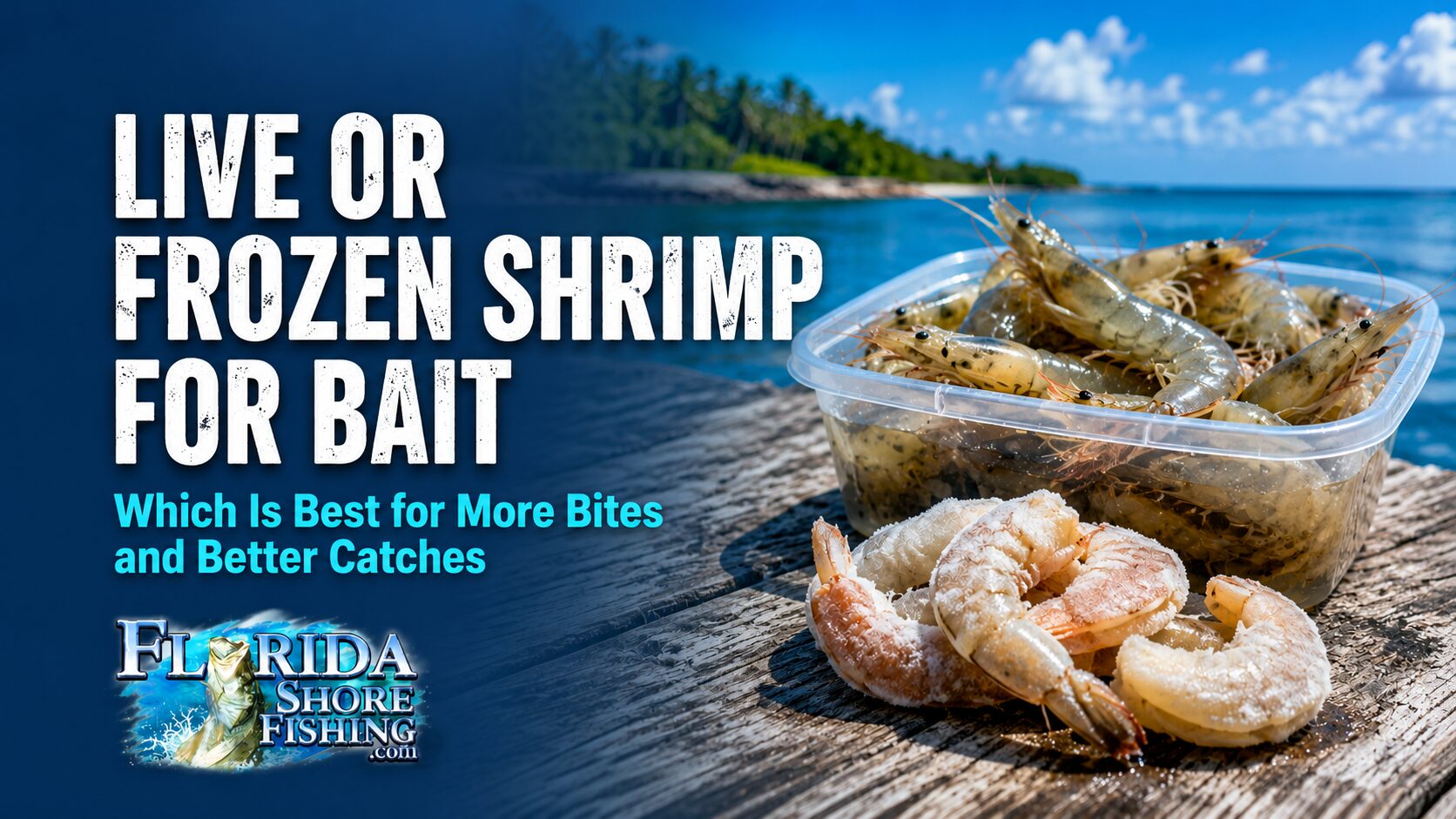 Live or Frozen Shrimp for Bait